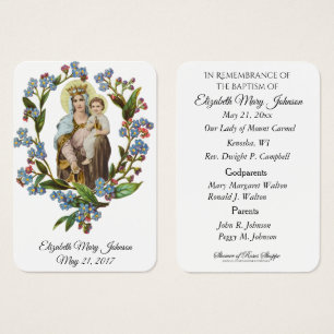 Cartão de Memória de Christening do Monte Carmel B
