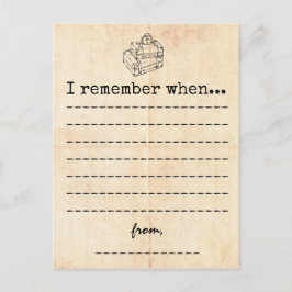 Cartão de Memória de Formatura Vintage