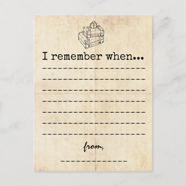 Cartão de Memória de Formatura Vintage (Frente)