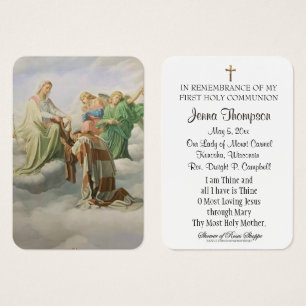 Cartão de Memória do Monte Carmel, Primeira Santa