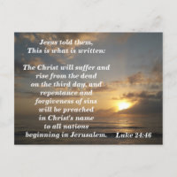 Cartão de Memorização de Versículos Bíblicos Lucas