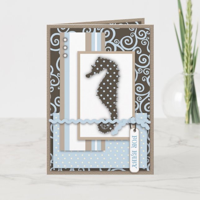 Cartão de Menino de Cavalo-da-Seahhhhhhhhhhhhhhhhh (Frente)