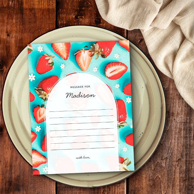 Cartão de Mensagem da Cápsula Retro Berry First Ti (Criador carregado)