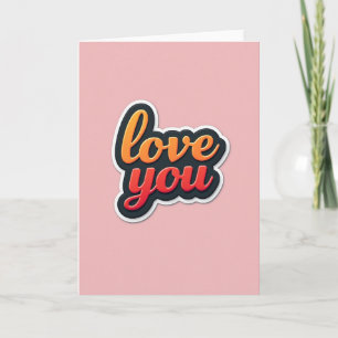 Cartão de Mensagem de Amor Simples