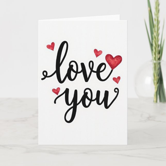 Cartão de Mensagem de Amor Sincero (Frente)