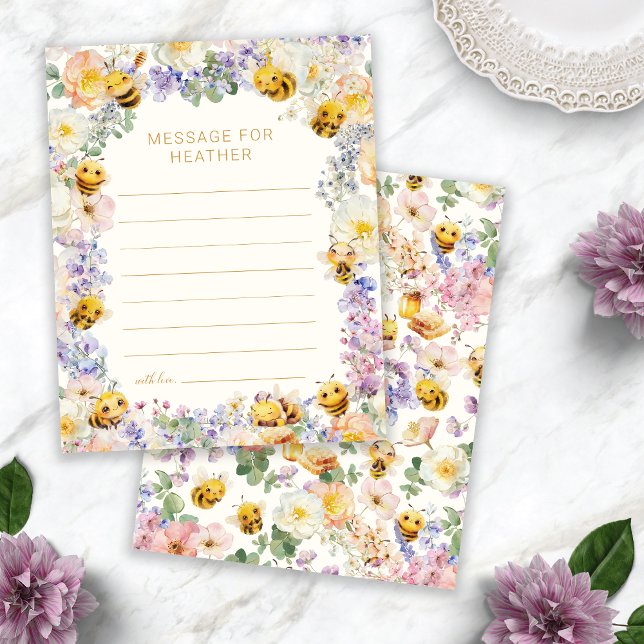 Cartão de Mensagem de Aniversário da Abelha (Bee Birthday Message Card
)