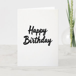 Cartão de Mensagem de Aniversário de Caligrafia