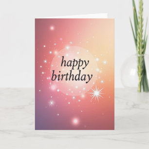 Cartão de Mensagem de Aniversário Luminoso