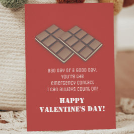 Cartão de mensagem de Dia de os namorados de choco