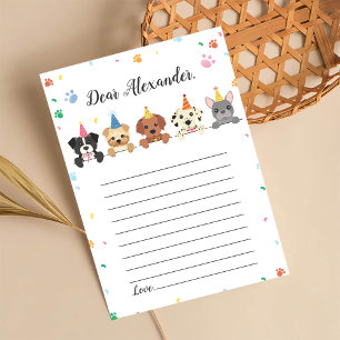 Cartão de Mensagem de Nota de Aniversário Cão Pupp