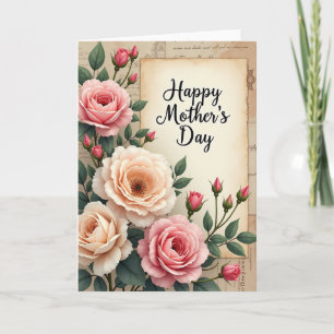 Cartão de Mensagem do Dia das Mães Carinhoso