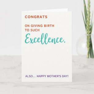 Cartão de Mensagem do Dia das Mães Excellence