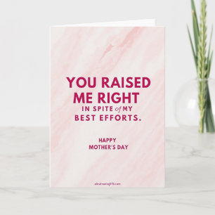 Cartão de Mensagem do Dia das Mães Magenta