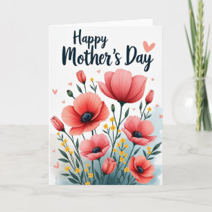 Cartão de Mensagem Floral de Coração