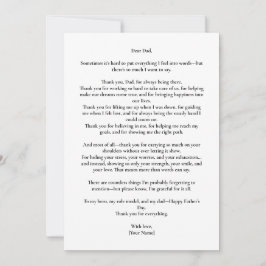 Cartão de Mensagem Fotográfica do Dia do Pai Perso