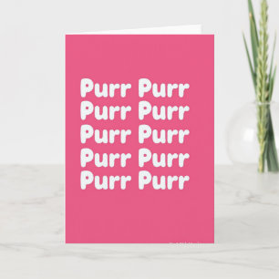 Cartão de Mensagem Fuchsia Purr Purr