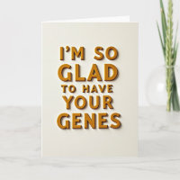 Cartão de Mensagem Genes Dourados