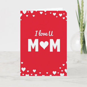 Cartão de Mensagem Gráfica Eu Amo Mamãe