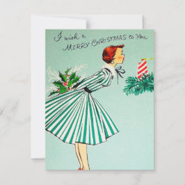 Cartão de mensagem para adicionar Natais vintages