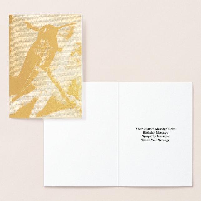 Cartão de Mensagem Personalizado do Hummingbird (Exibição)