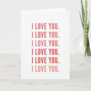 Cartão de Mensagem Pink I Love You