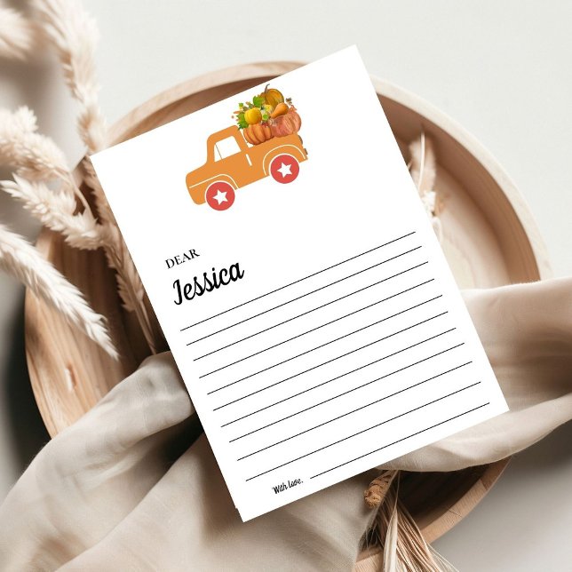 Cartão de mensagem Pumpkin Capsul para queda elega (Criador carregado)