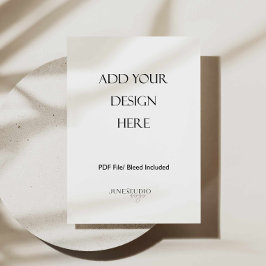 Cartão de Menu 5x7\" Impressão Frente e Verso Não