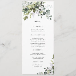 Cartão de Menu Botânico Eucalyptus