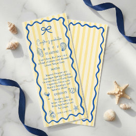 Cartão de Menu da Festa de Formatura Náutica | Azu