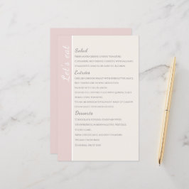 cartão de menu de casamento da coleção robusta mod