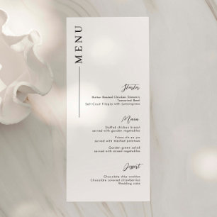 Cartão de Menu de Casamento de Fontes de Script Mo