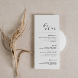 Cartão de Menu de Casamento de Fontes de Script Mo