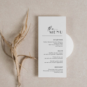 Cartão de Menu de Casamento de Fontes de Script Mo