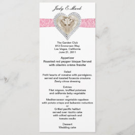 Cartão de Menu de Casamento de Localidade de Cor R
