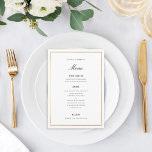Cartão de Menu de Casamento Elegante de Fronteira<br><div class="desc">perfeito para qualquer evento</div>