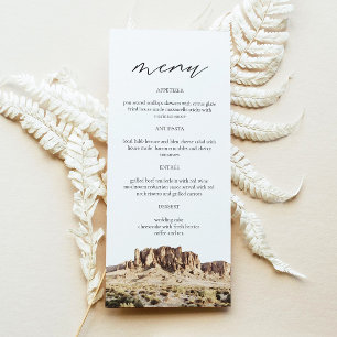Cartão de Menu de Casamento em Aquarela SUPERSTITI