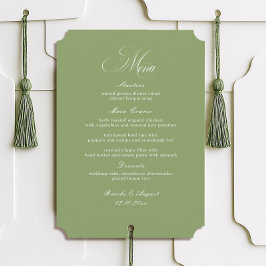 Cartão de Menu de Casamento em Tipografia Script V