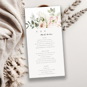 Cartão de Menu de Casamento Eucalyptus Foliage