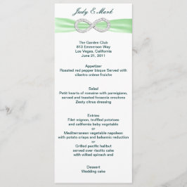 Cartão de Menu de Casamento Infinito do Diamante V