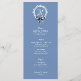 Cartão de Menu de Casamento Inspirado por Croquett