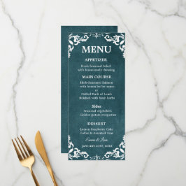 Cartão de Menu de Casamento Mexicano Rústico