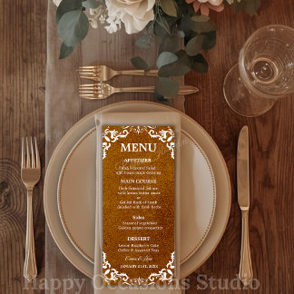 Cartão de Menu de Casamento Mexicano Rústico