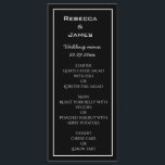 Cartão de Menu de Casamento Negro Minimalista Eleg<br><div class="desc">Cartão de Menu de Casamento Negro Minimalista Elegante</div>