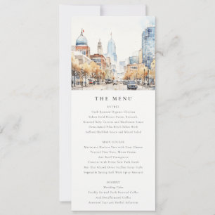 Cartão de Menu de Casamento Paisagem de Indianapol