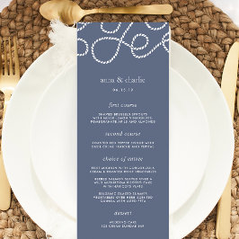 Cartão de Menu de Casamento Sensível | Chata
