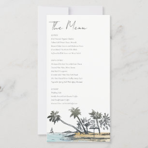 Cartão de Menu de Esquema de Árvore de Palma de pr