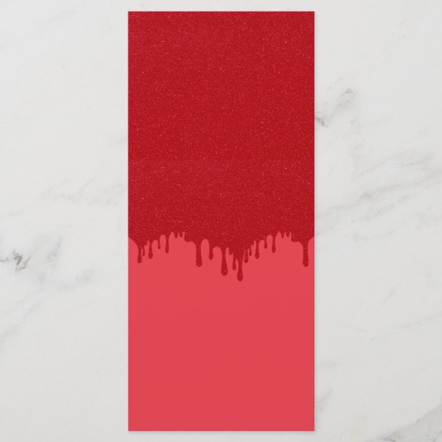 Cartão de Menu de Gotejamento Vermelho Tomate Pers (Frente)