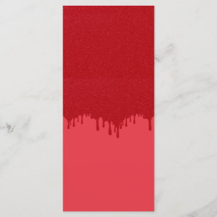 Cartão de Menu de Gotejamento Vermelho Tomate Pers