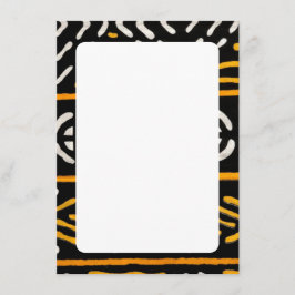 Cartão de Menu de Impressão Africana