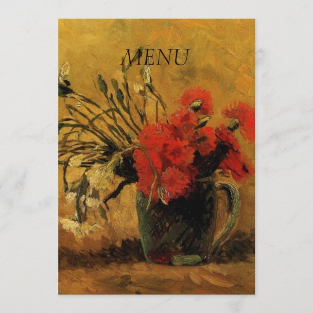 cartão de menu de janto, (Frente)